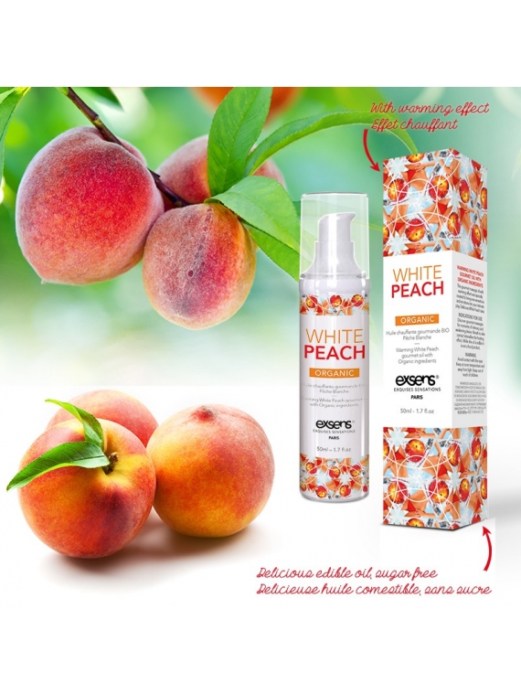WHITE PEACH - Huile chauffante gourmande bio