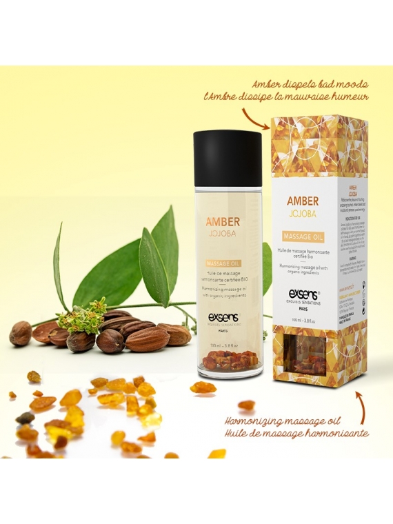 AMBER JOJOBA - Huile de massage avec pierres semi-précieuses
