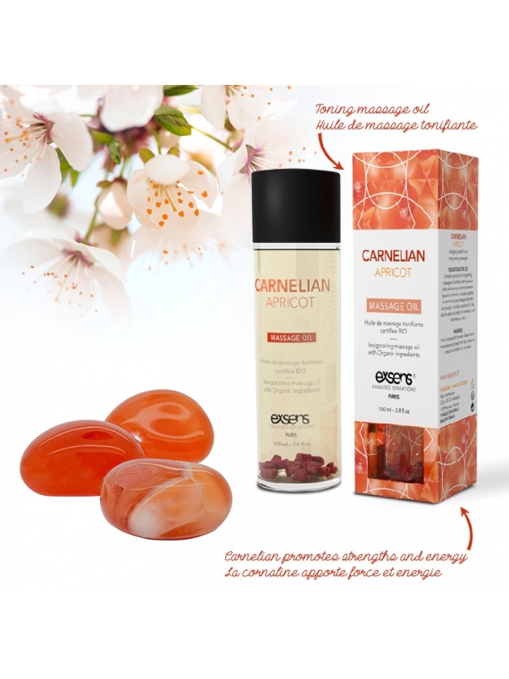 CARNELIAN APRICOT - Huile de massage avec pierres semi-précieuses