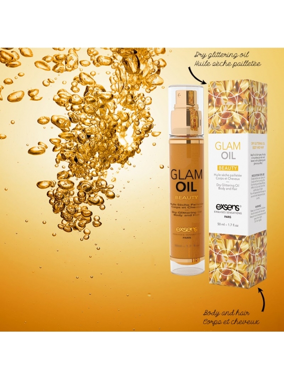 GLAM OIL - Huile sèche pailletée corps et cheveux