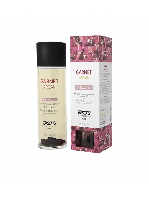 GARNET ARGAN - Huile de massage avec pierres semi-précieuses