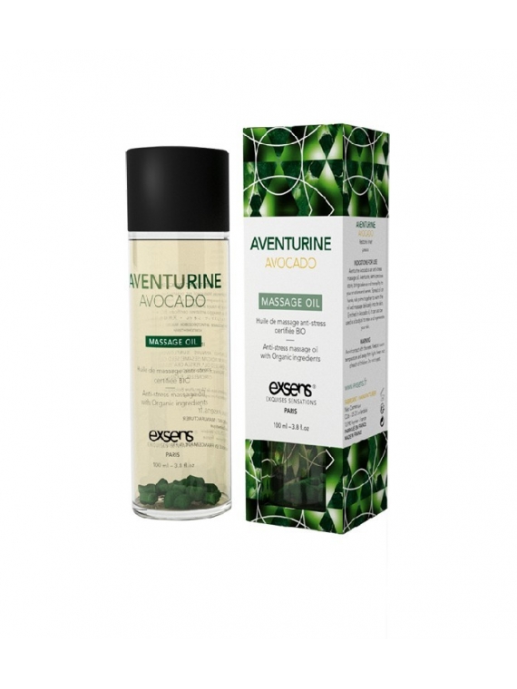 AVENTURINE AVOCADO - Huile de massage avec pierres semi-précieuses