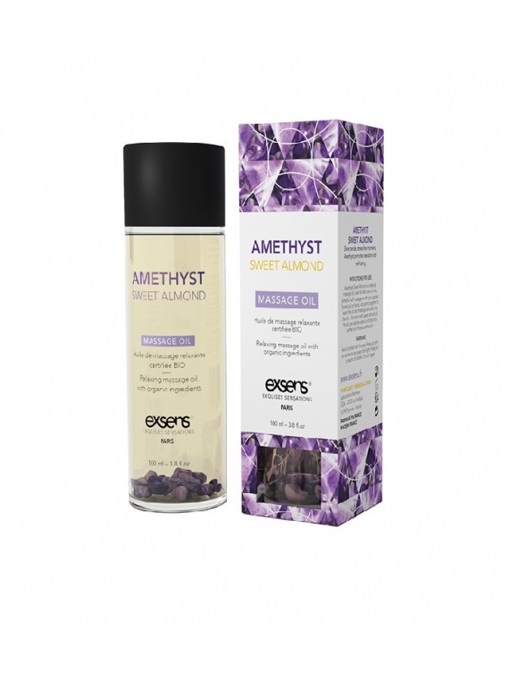 AMETHYST SWEET ALMOND - Huile de massage avec pierres semi-précieuses
